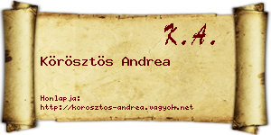 Körösztös Andrea névjegykártya